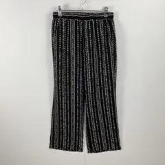 美品 RIKKA FEMME リッカファム ワイドパンツ 総柄 幾何学模様 ラフ