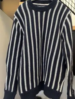 TOMMY HILFIGER ネイビー ストライプ ニット M