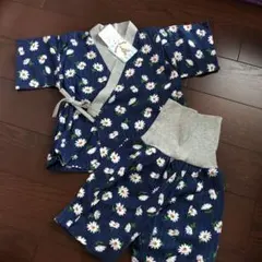 新品 80サイズ 甚平風 半袖パジャマ 腹巻付きズボン