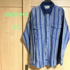 90's ビンテージ ARIZONA JEAN アリゾナ ストライプシャツのサムネイル