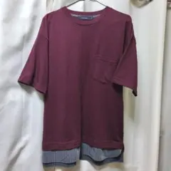 RAGEBLUE 半袖Tシャツ ワインレッド