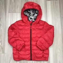 ユニクロ ミッキー ダウン ジャケット 110cm キッズ UNIQLO レッド