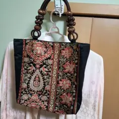 ルミー橋本 フクロウ柄 ビーズバッグ ハンドバッグ プラスチック