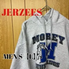 TR112【US輸入】JERZEES　パーカー【メンズL】グレーのサムネイル