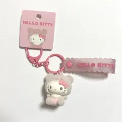 ハローキティ キティ くまベビー フロッキー 立体 キーホルダー