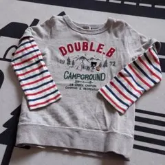 【お値下げ】ダブルビー　重ね着風キャンプ長袖Tシャツ