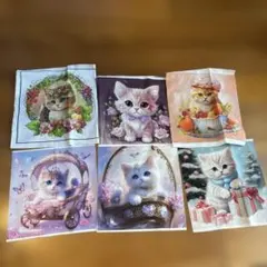 ガーゼハンカチ3枚セットパネル猫ハンドメイド - メルカリ