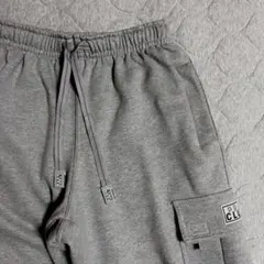 PRO CLUB【極太】スウェットカーゴパンツ L グレー