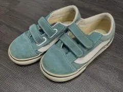 Vans キッズ　14cm 青色 スエード ベルクロ スニーカー