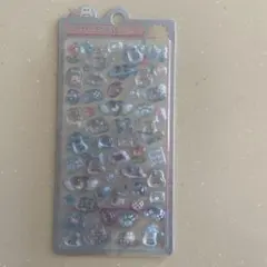 パフィーステッカーシール　みずいろ　うさぎ　立体シール　ぷっくりシール