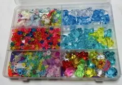 ケース付き デコパーツ ビーズ 大量まとめ売り ハンドメイド 工作