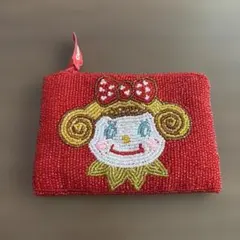 CURLY ビーズ刺繍ポーチ いちごちゃんのサムネイル