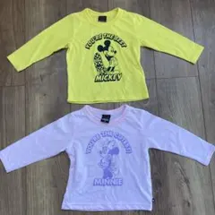 BABY DOLL ミッキーとミニーの長袖Tシャツ　90cm