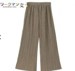 【ワークマン女子】オフィスにも使えるキレイめ撥水プリーツワイドパンツ