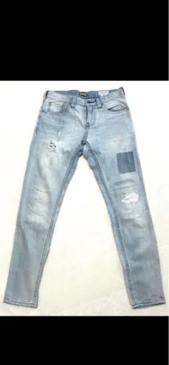 BAYFLOW DENIM スリム スキニーデニム29 ダメージ加工ライトブルー