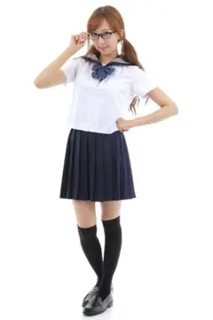 コスプレ 夏 セーラー 服 半袖 制服  セーラー服 セーラー 半袖Mサイズ