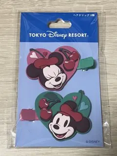 東京ディズニーリゾート　ミニー　さくらんぼ　ヘアクリップ