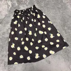 【ビーミングバイビームス】（F）フレアスカート シャーリングゴムウエスト 花柄