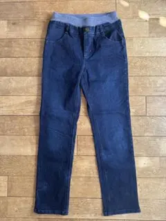 ダークブルーデニムパンツ 150cm ウエストゴム