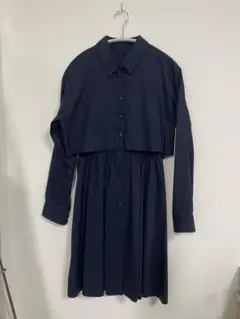 JILLSTUART新品・未使用ネイビー シャツワンピース 長袖