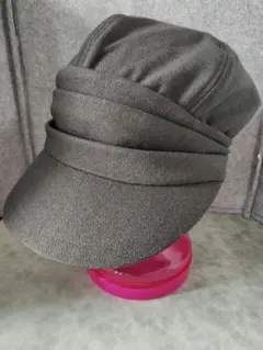 キャスケット 帽子 キャップ　グレー　防寒　裏メッシュ