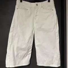 ZARA ホワイトデニム ハーフパンツ UK36/US4のサムネイル