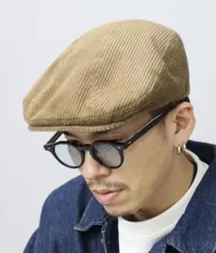 Mr.COVER ワイドシルエット フラットバイザー ハンチング　コーデュロイ