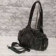 2way ショルダーバッグ　黒　y2k　グランジ　archive