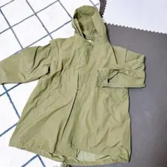 coen フード付きオリーブモッズコート