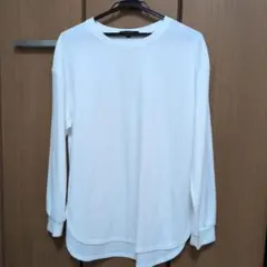 しまむら 春服 ホワイト 長袖カットソー