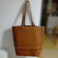 ブラウンレザートートバッグ