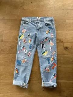 MSGM デニムパンツ 刺繍 FREEDOMのサムネイル