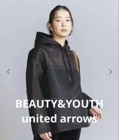 BEAUTY&YOUTH united arrows シアーパーカー☆ブラック☆
