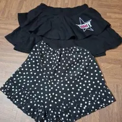 極美品キュロットスカートショートパンツまとめ売りセット140女の子