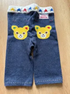 ミキハウス　ベビー　パンツクマ刺繍デニム風90cm