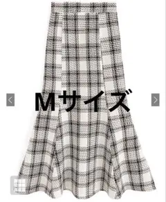 GRL チェック柄ツイードマーメイドスカート gc230
