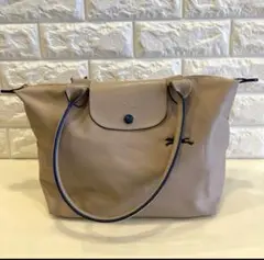 【Longchamp ピンクベージュ トートバッグ】