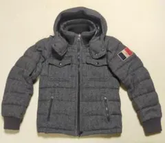 MONCLER　モンクレール　ツイード　ヘリンボーン　ダウンジャケット　2 MONCLER（モンクレール） グレー CHIMAY ヘリンボーン ツイード ダウン