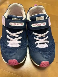 SUPERSTAR ネイビー/ピンク スニーカー 20.5cm
