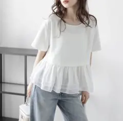 m*m様 オーガンジー フリル ドッキング プルオーバー　la-gemmeのサムネイル