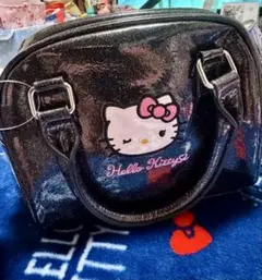 アベイル　ハローキティ　ハンドバック　黒ラメキティ