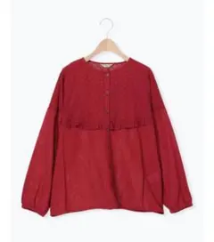 SM2 レース切替フリルブラウス