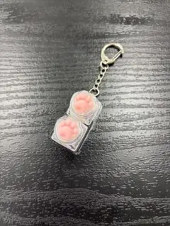 値下げ‼️ 肉球キーボードスイッチ キーホルダー ピンク 2連