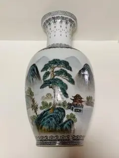 高麗青磁 趙京 梅瓶 象嵌 雲鶴文 一光 韓国 37cm 花瓶 美品 伝統工芸