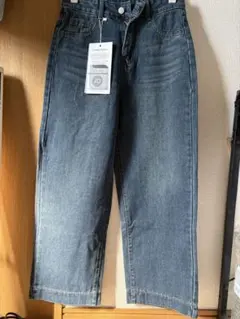 ダークブルー ストレートレッグデニム