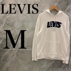 【美品】LEVIS 男士 帽T M 白色 純棉100% 休閒
