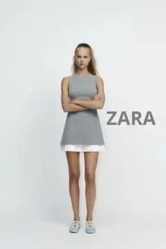 コンビポプリンショートワンピース ZARA ZARA コンビポプリンショートワンピース - メルカリ
