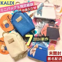 カルディ✧2026新作　ミニチュア　ハンドバッグ缶　バックパック　限定 紙袋SS