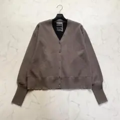 美品✨Chaos 23年 リネン混 ポンテランカーディガン モカ