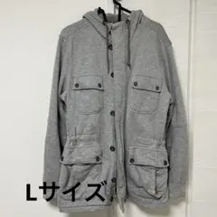 DIESEL フード付きグレーパーカー